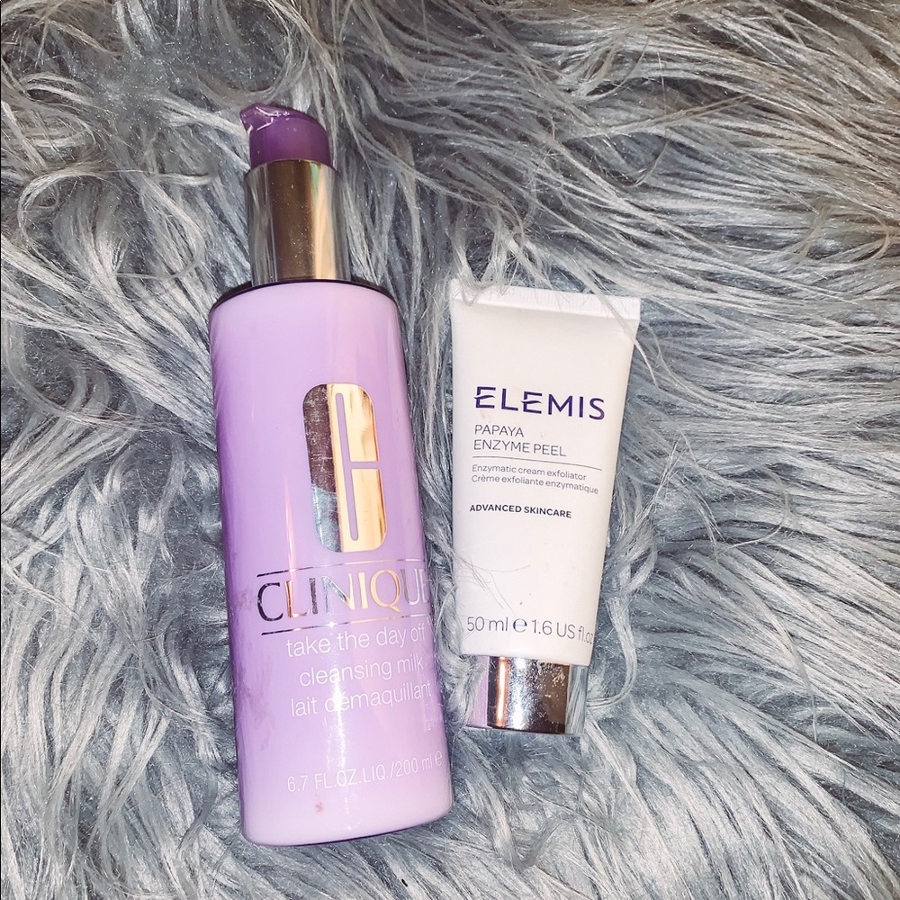 Clinique face wash & Elemis papaya enzyme peel